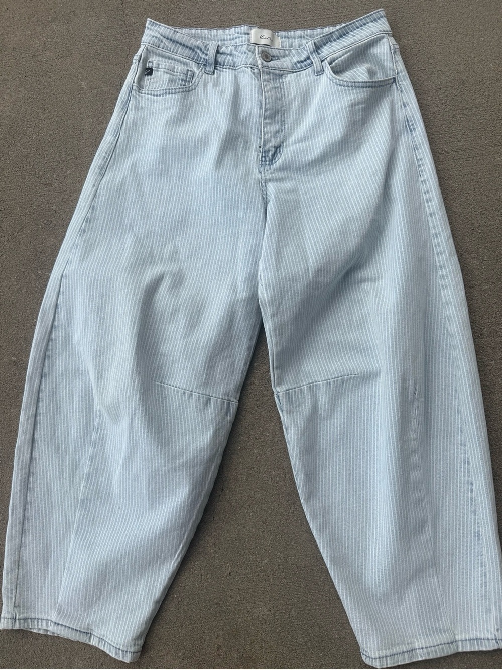 KanCan Light Blue Cropped Wide-Leg Jeans